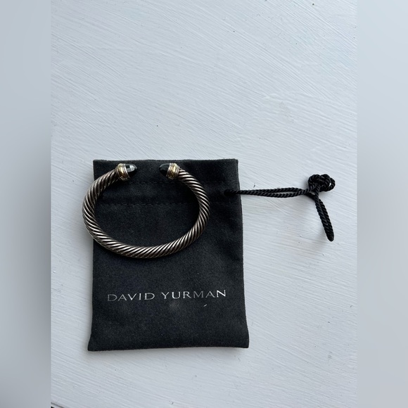 Sterling Silver with 14K Yellow Gold and Black Onyx, 7mm - Picture 5 of 8